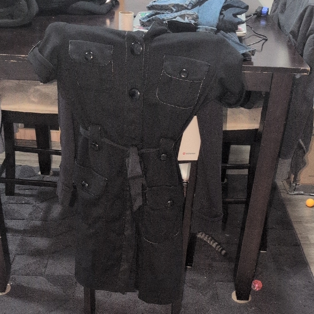 Black Utility Dress with Pockets